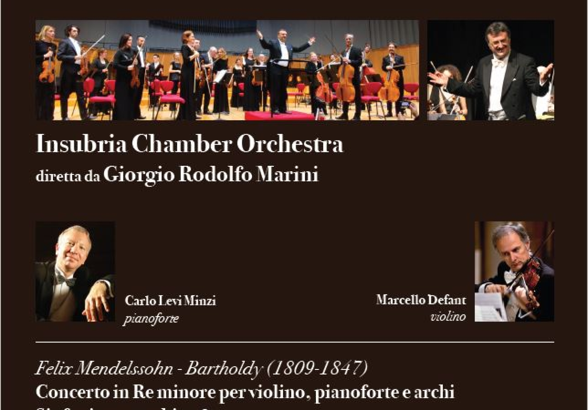 Insubria Chamber Orchestra - "I Concerti del Giovane Mendelssohn e le ultime sinfonie per archi"